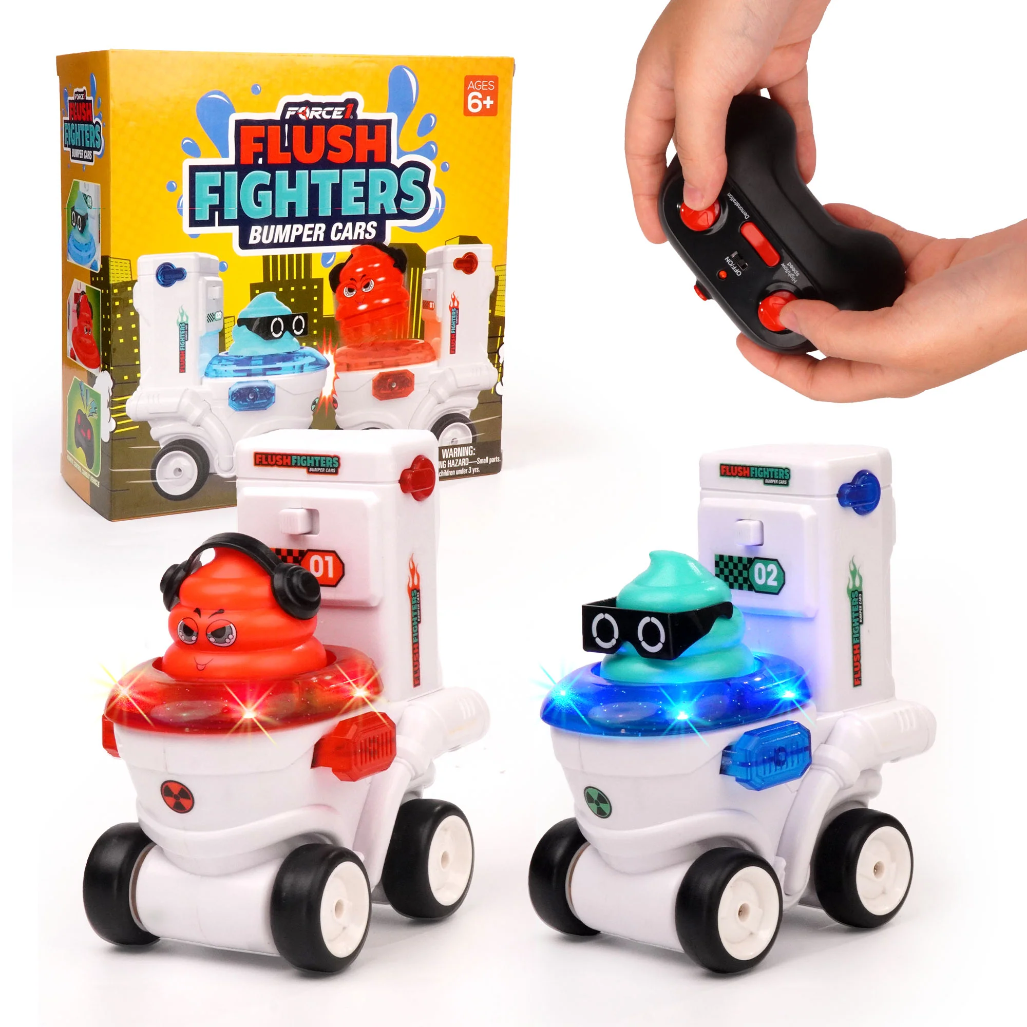FlushFightersBumperCars_ML-1 Force1 Flush Fighters Bumper Cars 2pk - Image 1